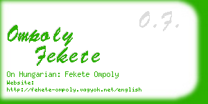 ompoly fekete business card